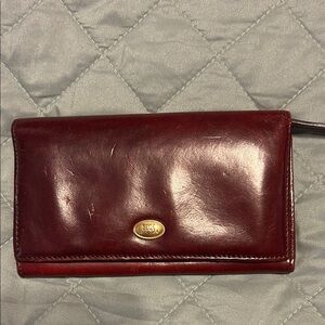 The Bridge  Deep Red burgundy Leather Wallet